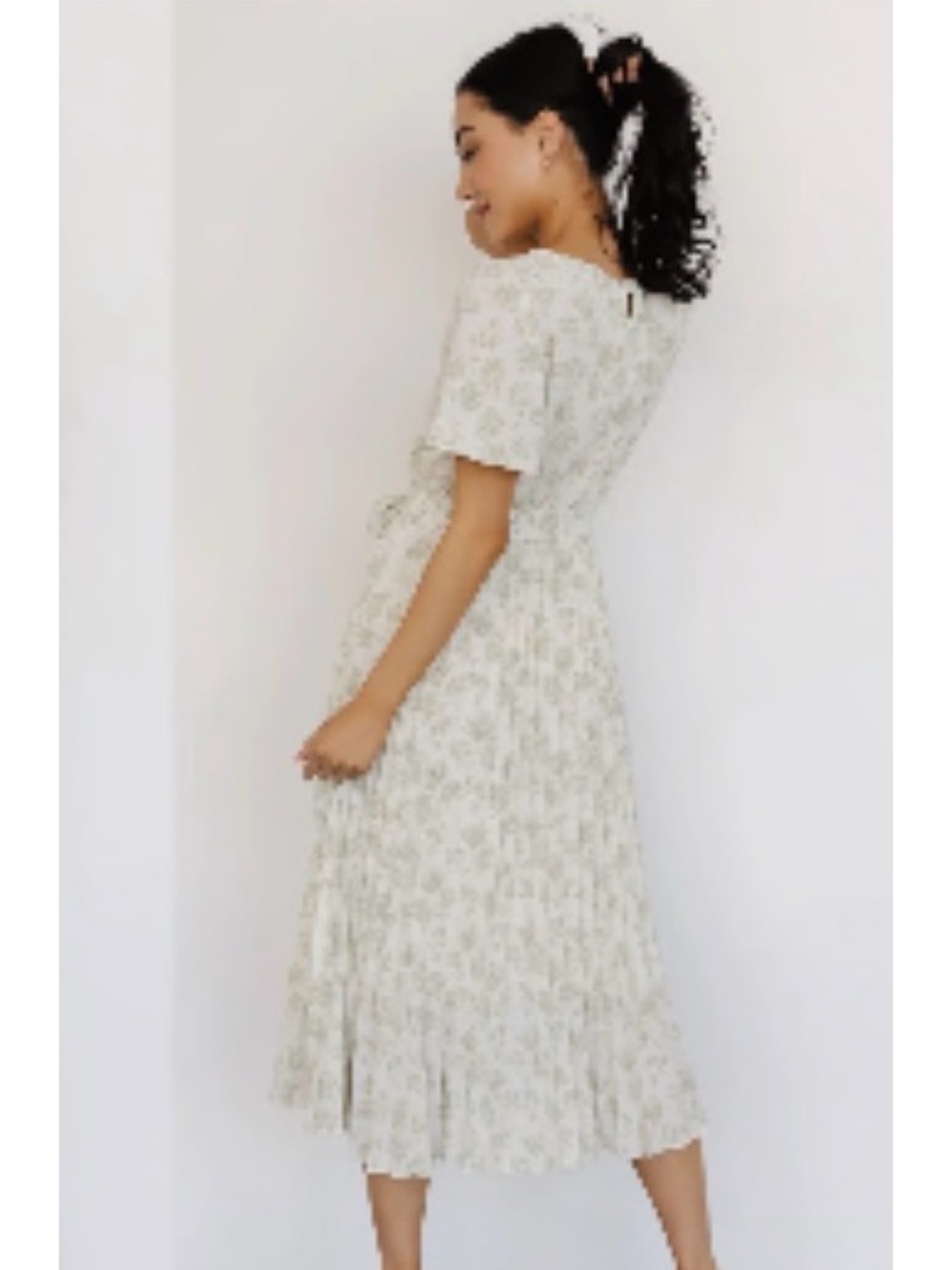 Baltic Born Prim Pleated Midi Dress | Vintage Olive | Size XL | NWT - Picture 4 of 4